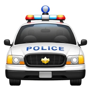 police voiture noir blanc face sticker
