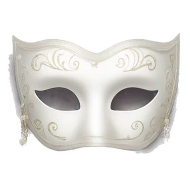White Masquerade mask sticker