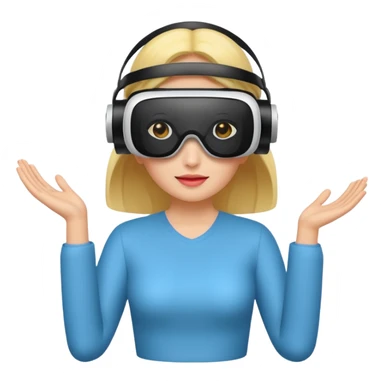 VR wearing woman sticker