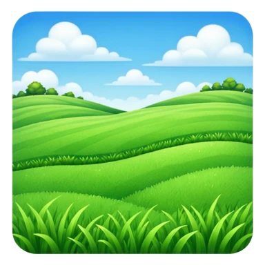 Grass field and blue sky realistically  sticker
