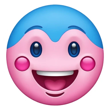 Emoji azul e rosa sticker