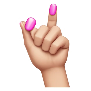 Thumbs down with pink nails  sticker