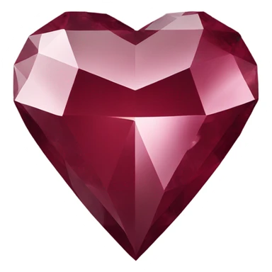 Burgundy heart-shaped diamond sticker