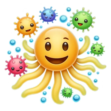 Happy bacteria sticker