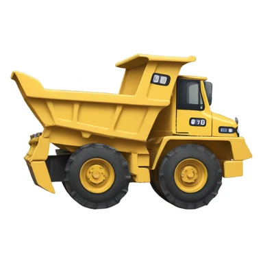 Rubber track dump truck sticker