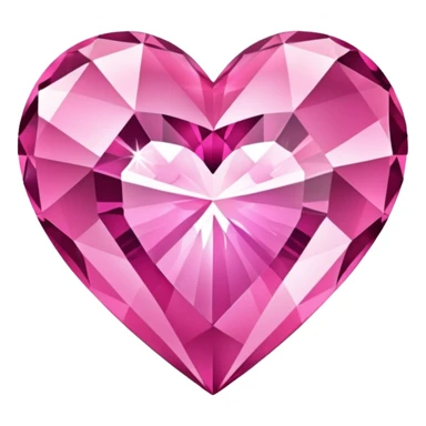 glitter pink crystal heart sticker