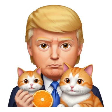 Donald Trump eating cats sticker