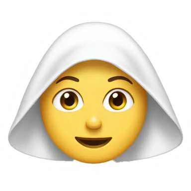 Handmaids tale emoji wearing white bonnet sticker