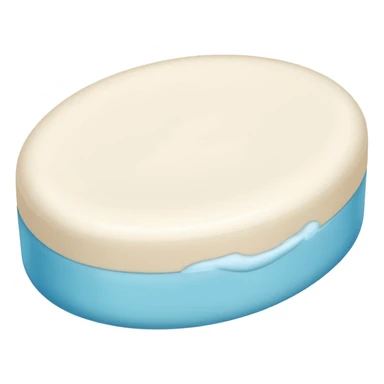 oval white soap sticker