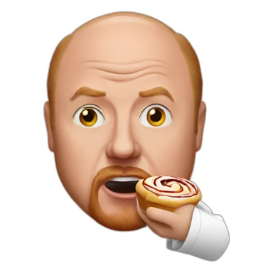 louis ck eating a cinnabon sticker