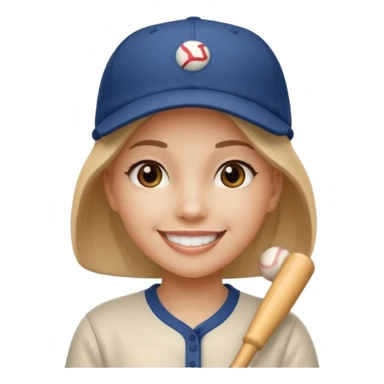 baseball hatted girl sticker