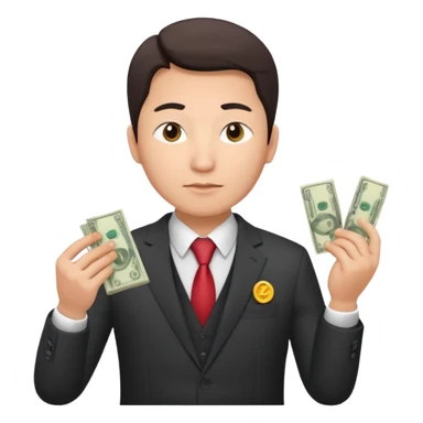 кыргызский бизнесмен считающий деньги sticker