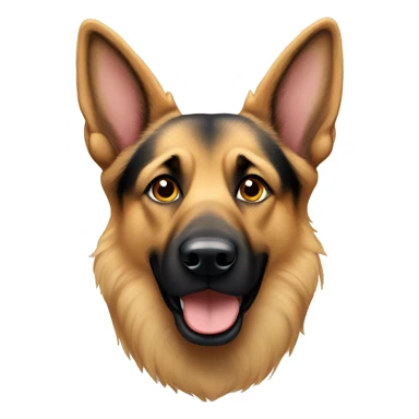 German Shepard with floppy ears sticker