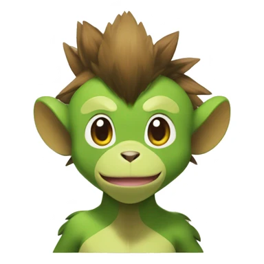 Pokemon mega Grookey sticker
