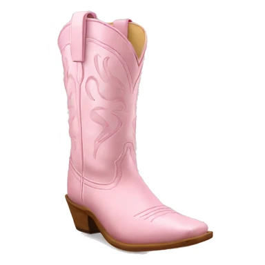 Very light pink square toe cowgirl boots  sticker