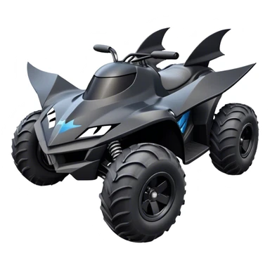 batmobile atv quad banshee front with a smile shark sticker