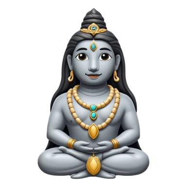 Put the Shiva Linga has the locket in the neck of Nandi sticker