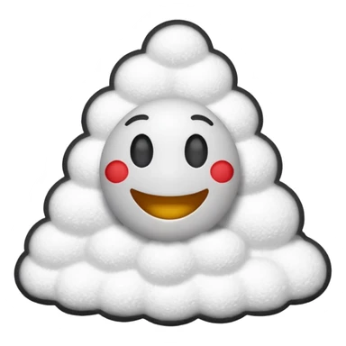 Happy emoji with a pile of powder in front sticker