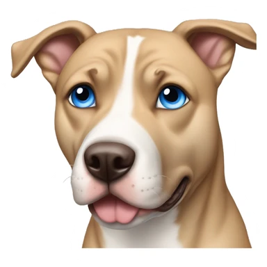 Blonde brown pitbull husky with blue eyes  sticker