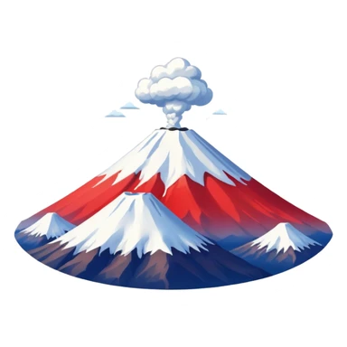 Mount Fuji with red color sticker