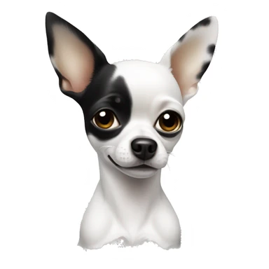 White Chihuahua with black stains  sticker