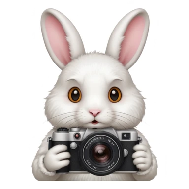 white rabbit camera sticker