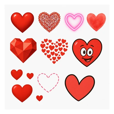 show more heart style sticker