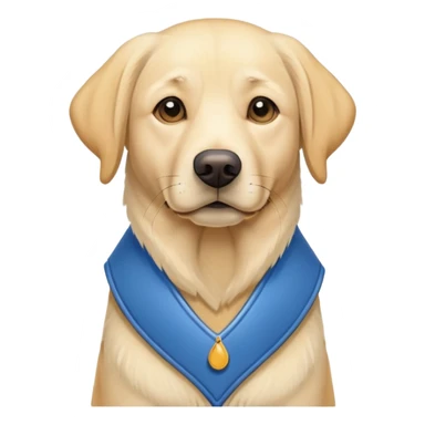 Older Yellow lab blue vest sticker