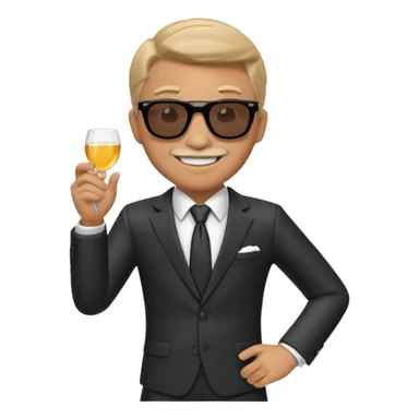 monopoly figurine man with sunglasses sticker