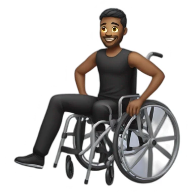 male dancer in wheelchair sticker