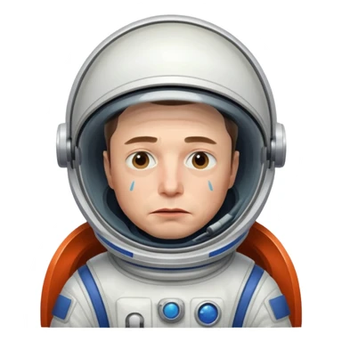 Elon Musk in the space Sad sticker