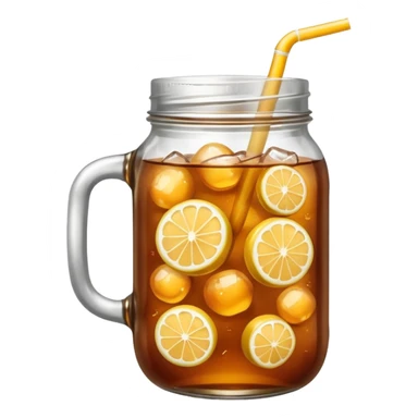 Ice tea in a mason jar sticker