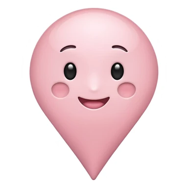 pale pink location pin sticker