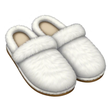 white puffy fluffy slippers sticker