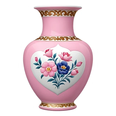 pink and white porcelain with flowers  sticker