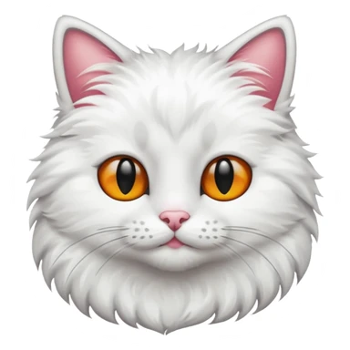 cat white with black spot sticker