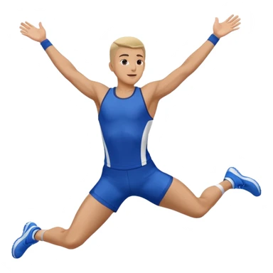 make a person jumping in a star position  sticker