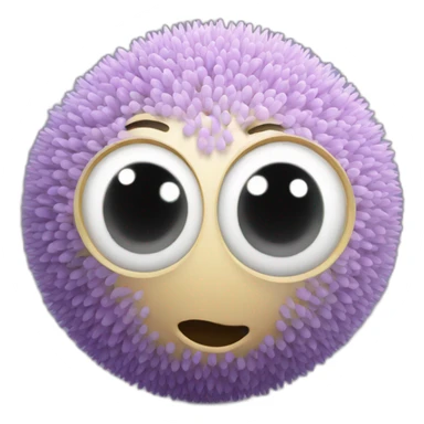 3d sphere with a cartoon allium texture with big beautiful eyes sticker