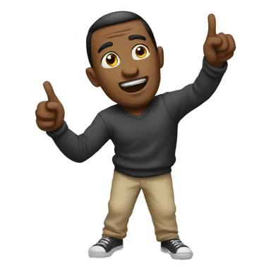 man pointing at him self sticker