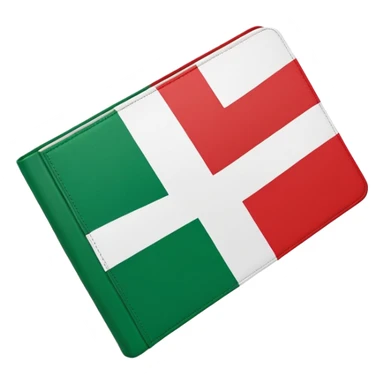 Italian to English dictionary book cover with correct Italian flag and incorrect British flag with wrong colors or pattern sticker