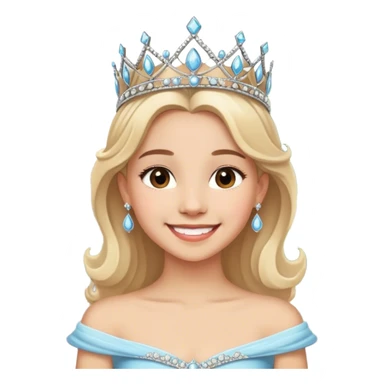 smiling girl with tiara outdoors in Paris  sticker