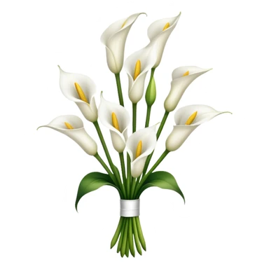 Cala lily flower bouquet sticker