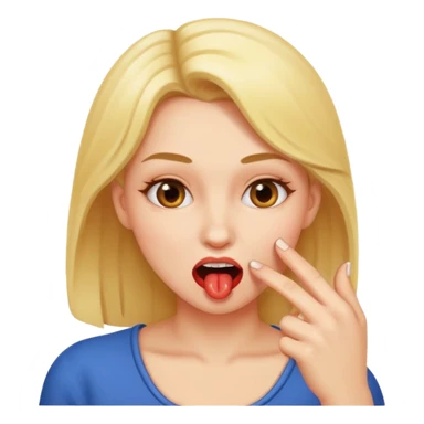 Una mujer mordiendose el dedo sticker