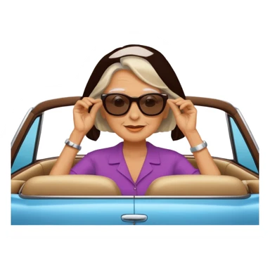 Stikers of mom which is a bit old and is relax and I will put her in a car sticker