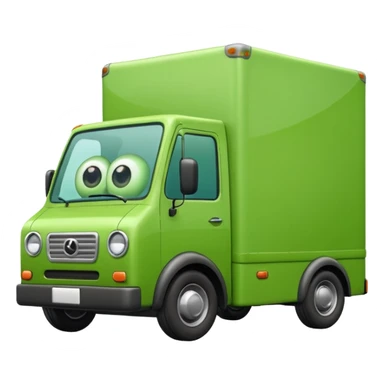 delivery truck green cute sticker