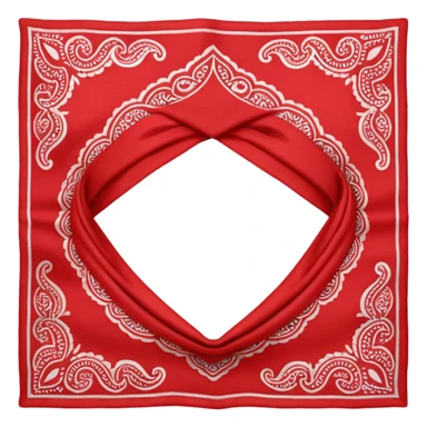 head bandana,Red, Negative: Character. sticker
