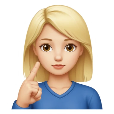 Blonde girl with middle finger sticker