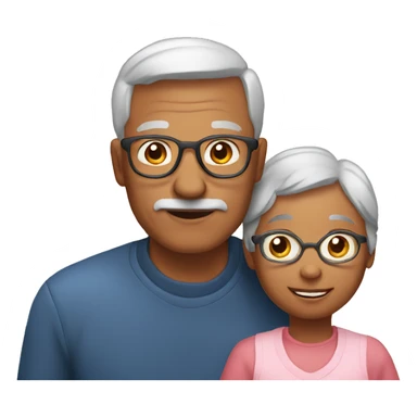 grandparents and grandchild sticker