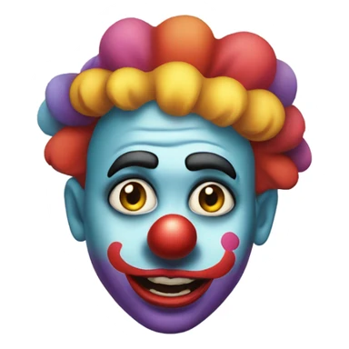 Face removing clown mask sticker