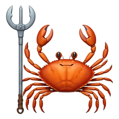 Crab holding a crowbar sticker